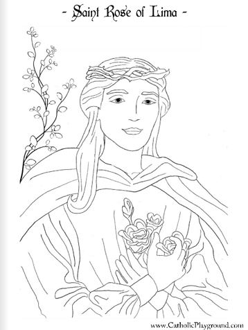 saint rose of lima coloring page