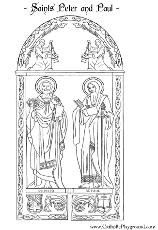 saints peter and paul coloring page