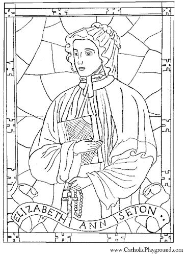 saint elizabeth ann seton coloring page