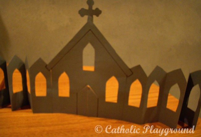 paper church christmas