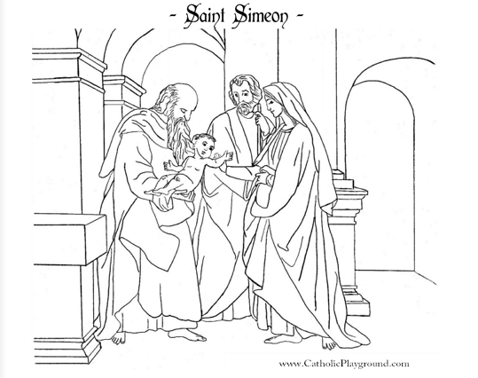 saint simeon coloring page