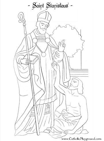 saint stanislaus coloring page