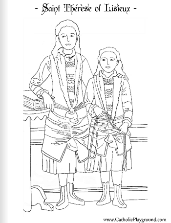 saint therese of lisieux coloring page
