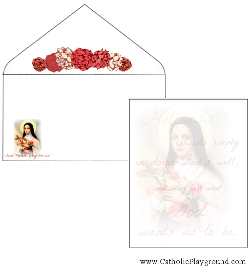 saint therese oflisieux stationery