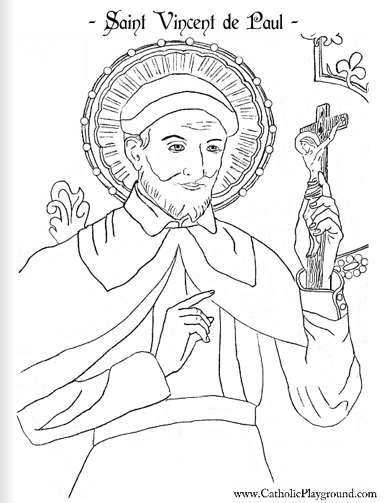 saint vincent de paul coloring page