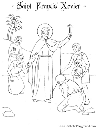 saint francis xavier coloring page