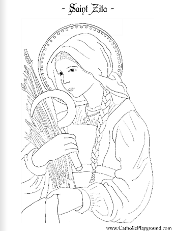 saint zita coloring page