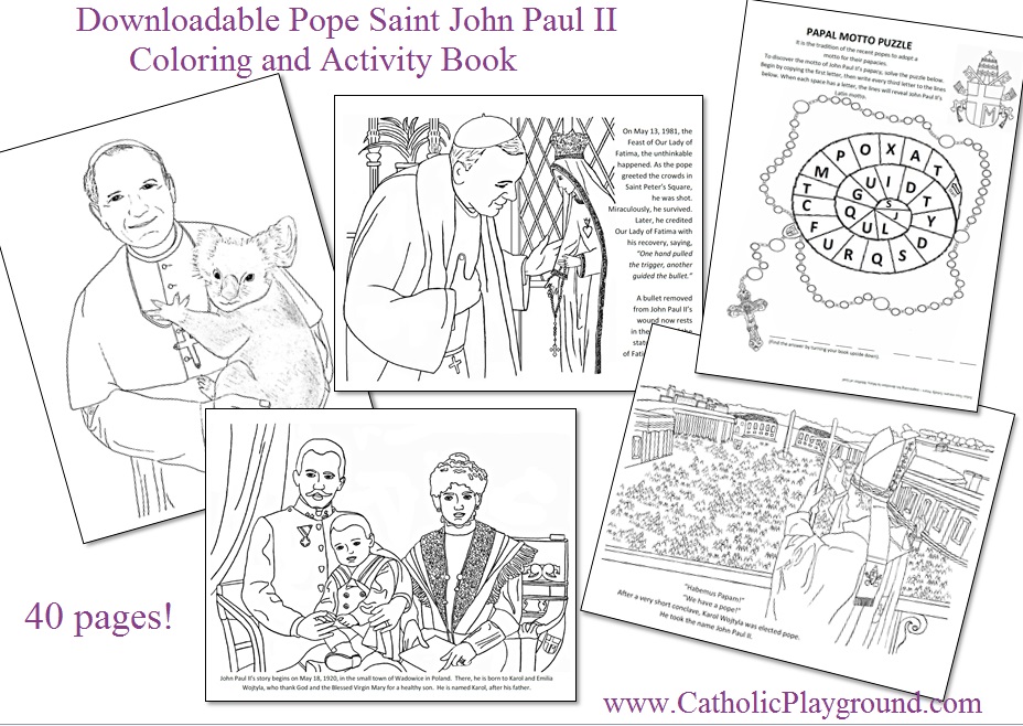 john paul ii coloring book