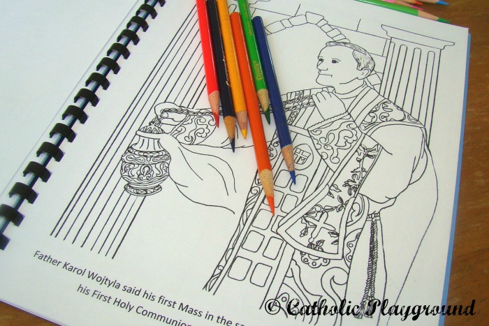 pope saint john paul ii coloring book