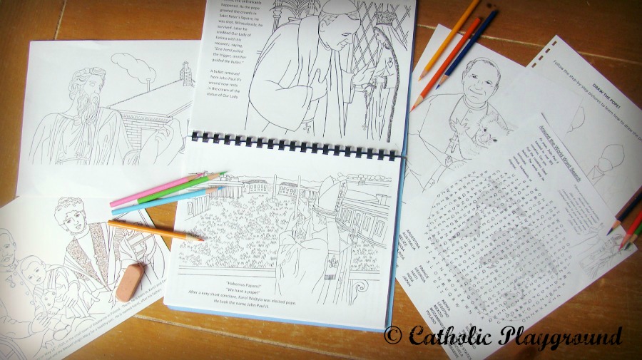 pope saint john paul ii coloring book