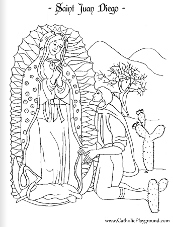 saint juan diego coloring page