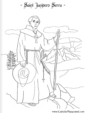 saint junipero serra coloring page