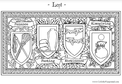 Lenten Coloring Page Catholic Playground