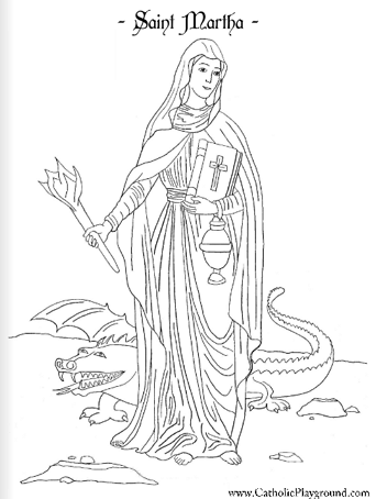 saint martha coloring page