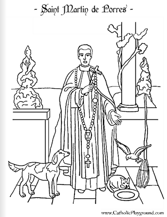 saint martin de porres coloring page