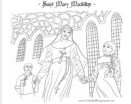 saint mary mackillop coloring page