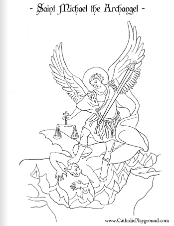 saint michael the archangel coloring pages - photo #10