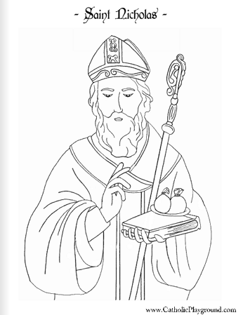 saint nicholas coloring page