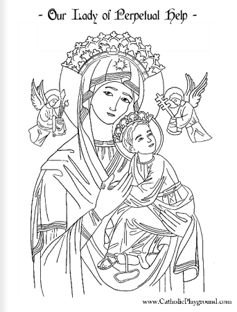 our lady of perpetual help coloring page