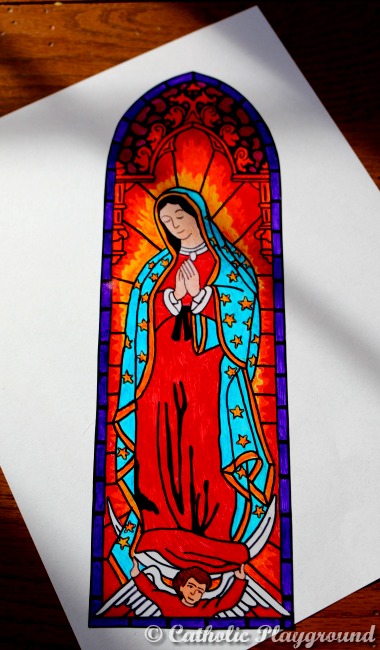 our lady of guadalupe stained glass