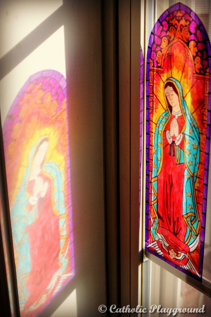 our lady of guadalupe stained glass