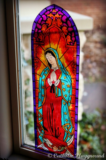 our lady of guadalupe stained glass