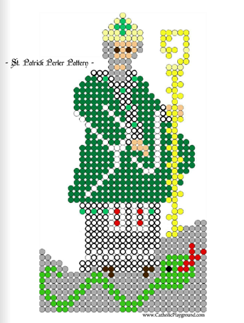 saint patrick perler bead pattern