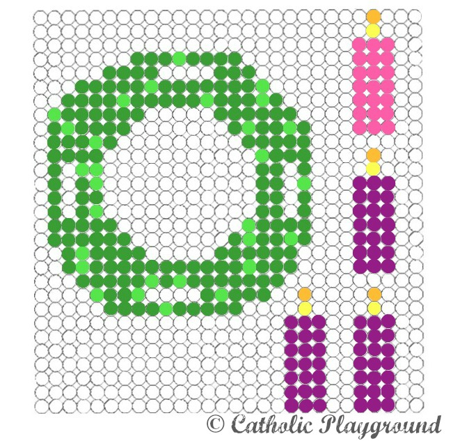 perler bead advent wreath