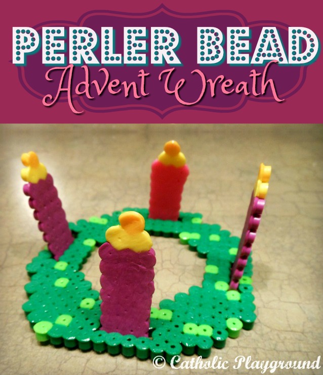 advent wreath perler bead pattern
