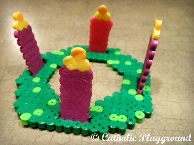 perler bead advent wreath