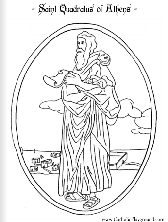 saint quadratus coloring page