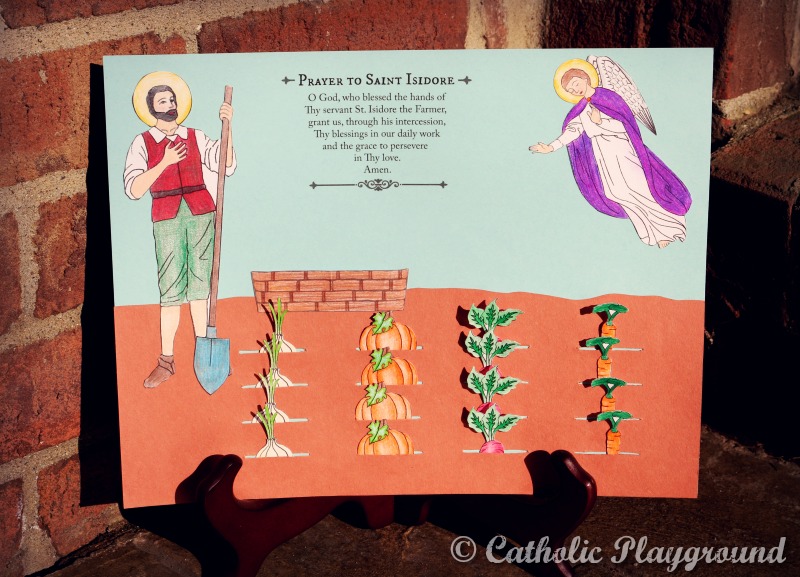 saint isidore garden papercraft
