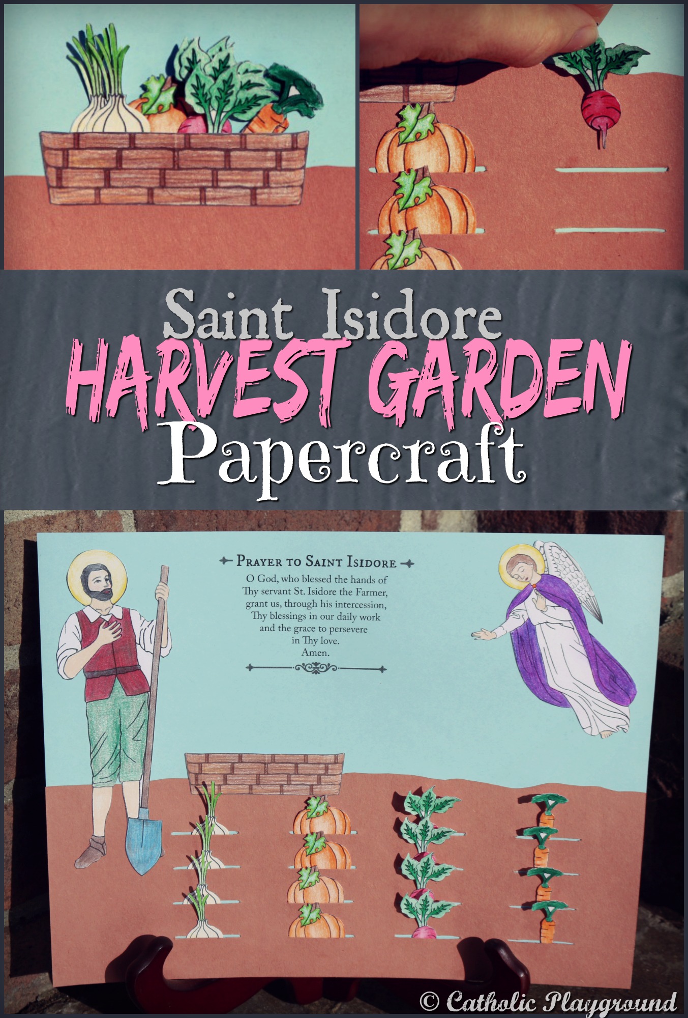 saint isidore garden papercraft