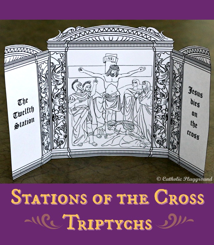 stations of the cross triptychs