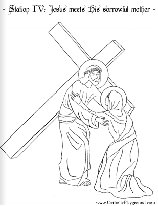 fourth station of the cross coloring page