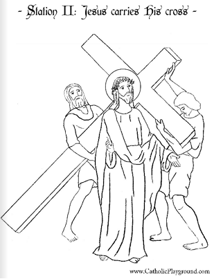 second station of the cross coloring page