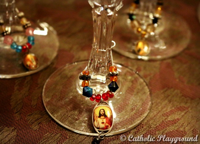 catholic wine charms