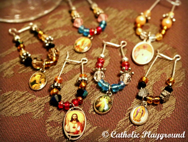 catholic wine charms