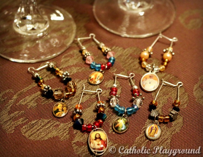 catholic wine charms