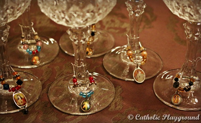 catholic wine charms